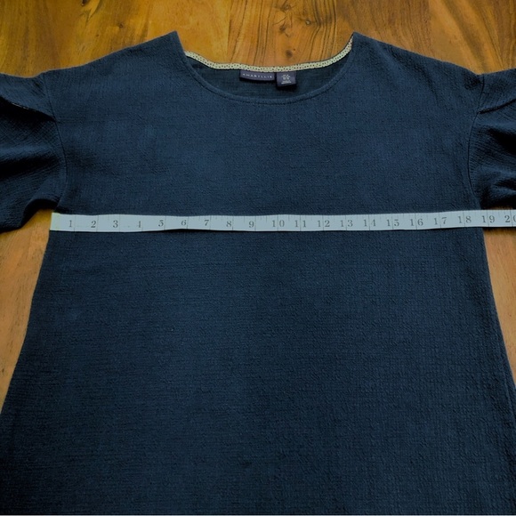 AMARYLLIS Navy Oversized Relaxed Fit Scoop Neck Tunic Midi Dress. Medium - Picture 10 of 13